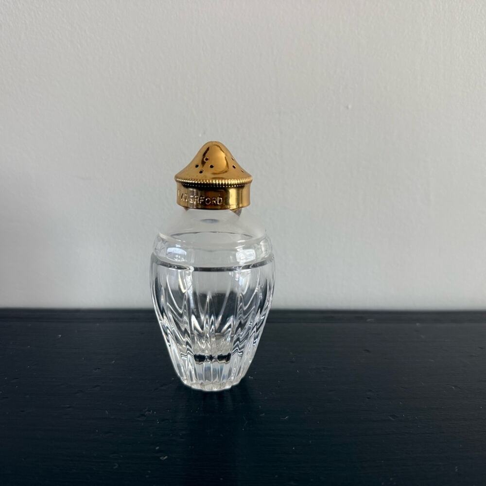 Waterford | Crystal Hanover Salt Shaker With Gold-Tone Lid Discontinued Marquis - Picture 6 of 6